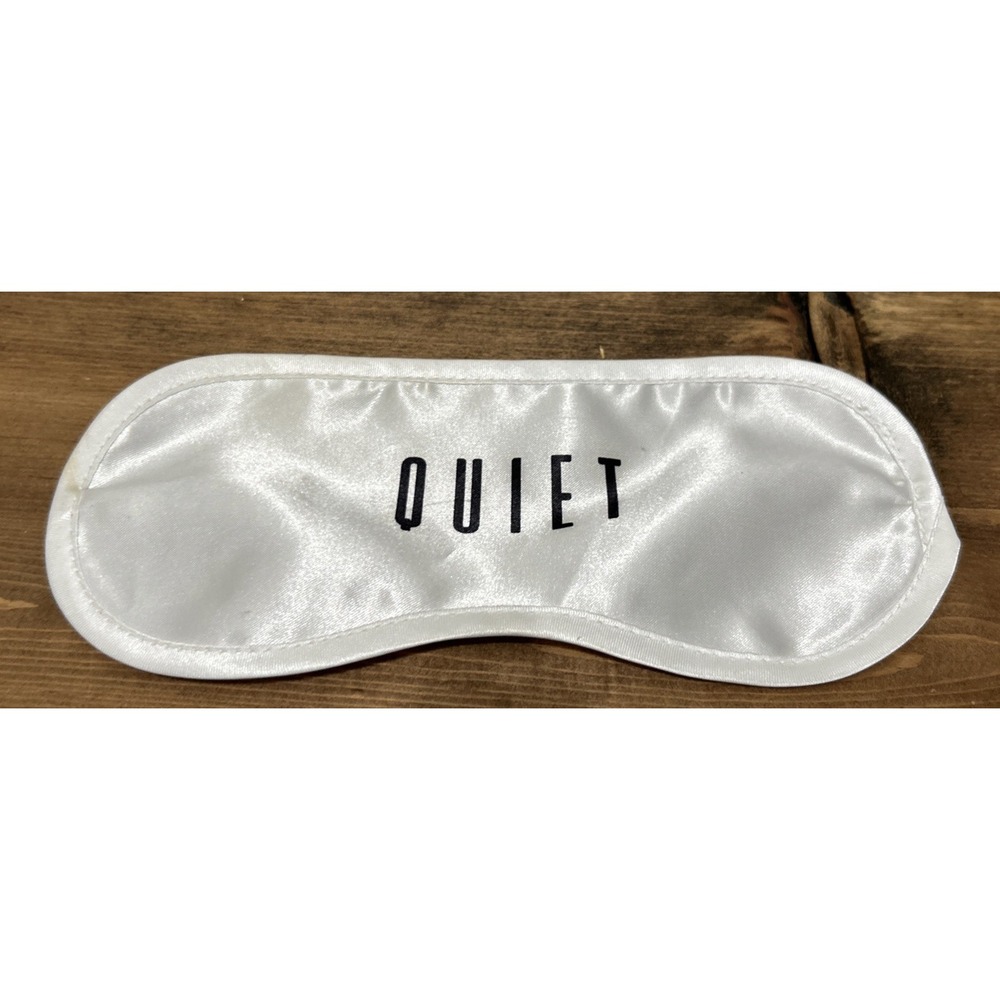Quiet‎ White Sleep Mask Eye Cover NWOT Soft Night Eye Shade Travel Comfortable